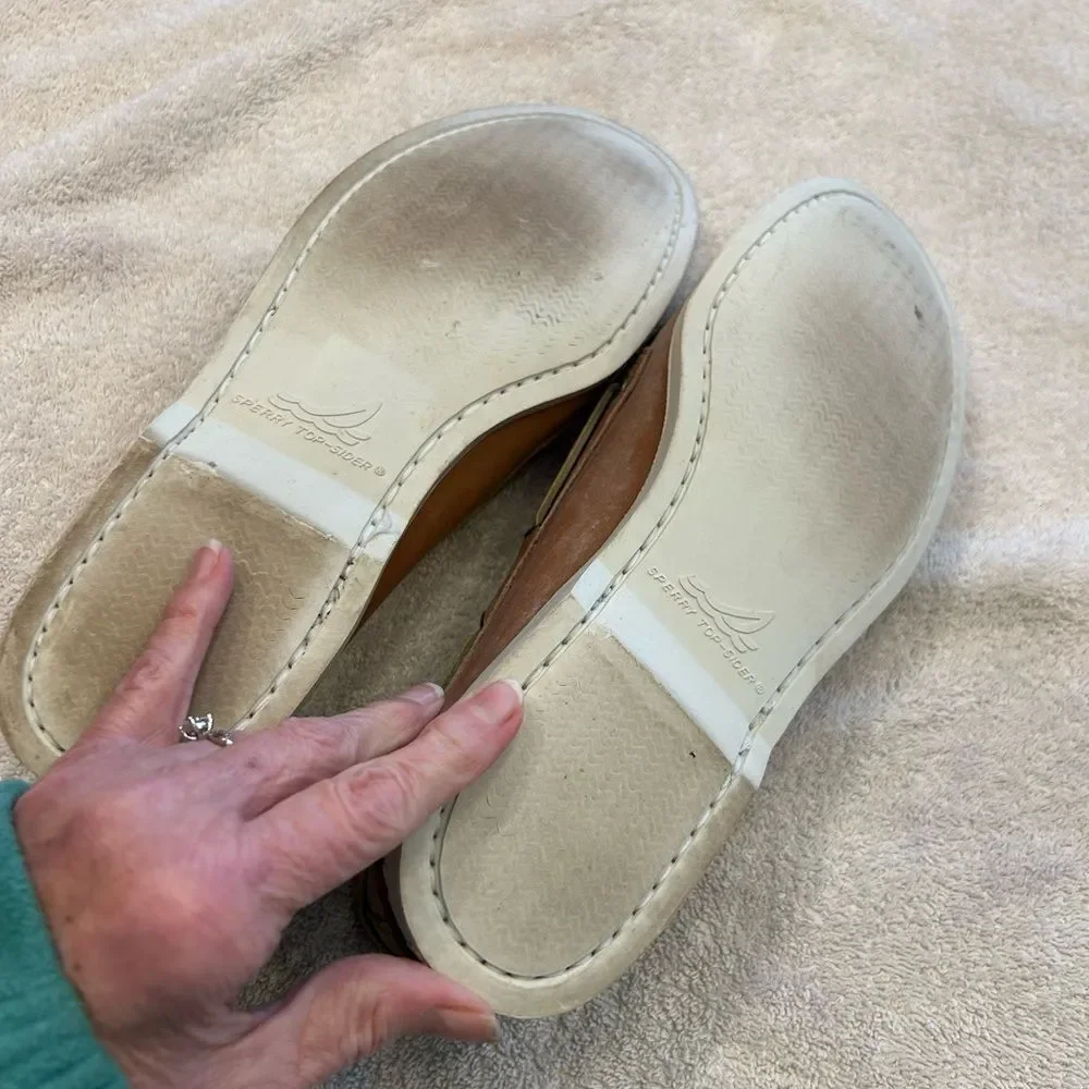 Sperry Tan Leather Boat Shoes